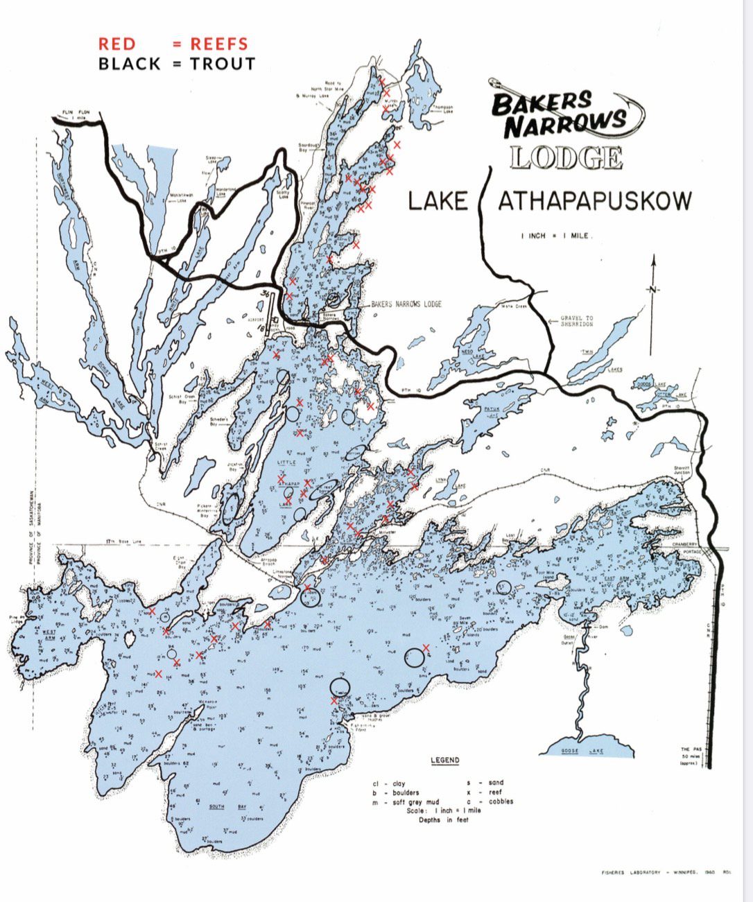 Lake Athapapuskow Map