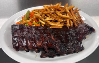 A delicious rack of ribs served at The Club House, one of the best Flin Flon restaurants.