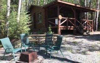 Cabin Rentals Manitoba: An exterior view of a guest cabin at Bakers Narrows Lodge.